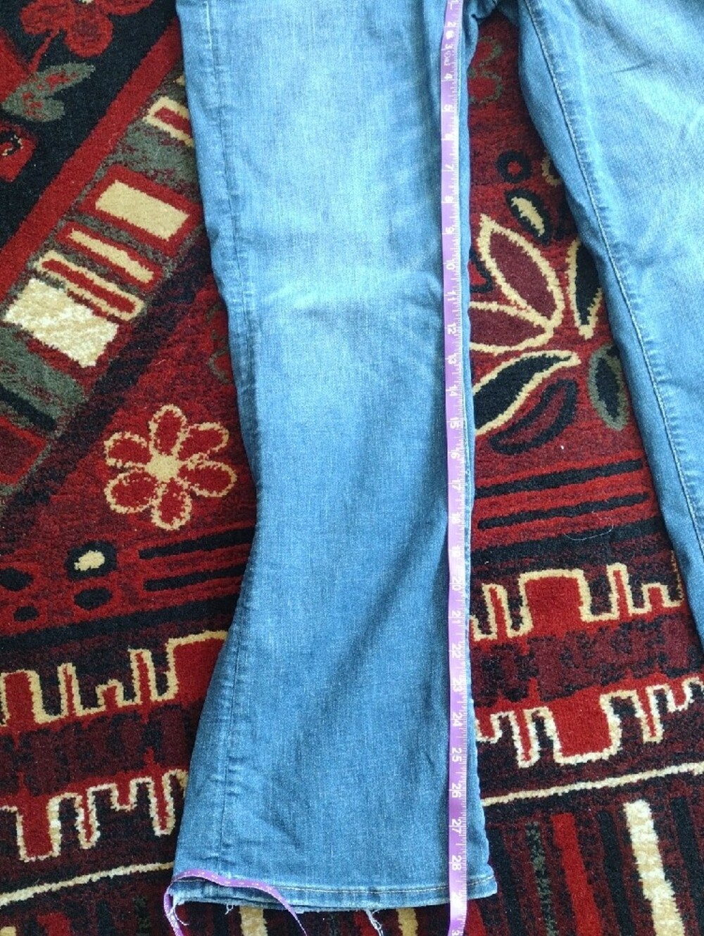 American Eagle Light Blue Denim Jeans with Tan Stitching - Picture 9 of 9